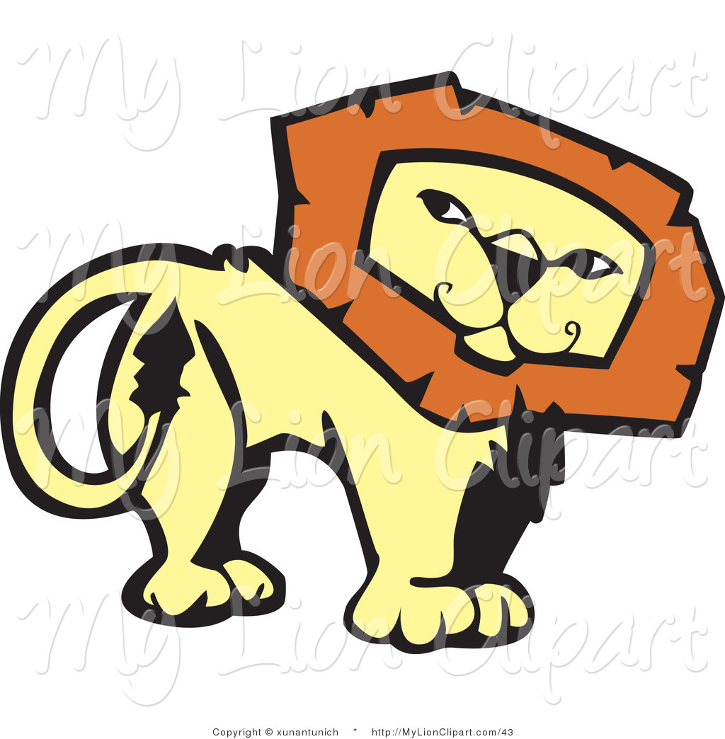 1024x1044 Clipart Of A Confident Lion Looking Back Over His Shoulder By
