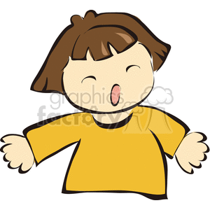 300x300 Royalty Free Girl Yelling 375520 Vector Clip Art Image