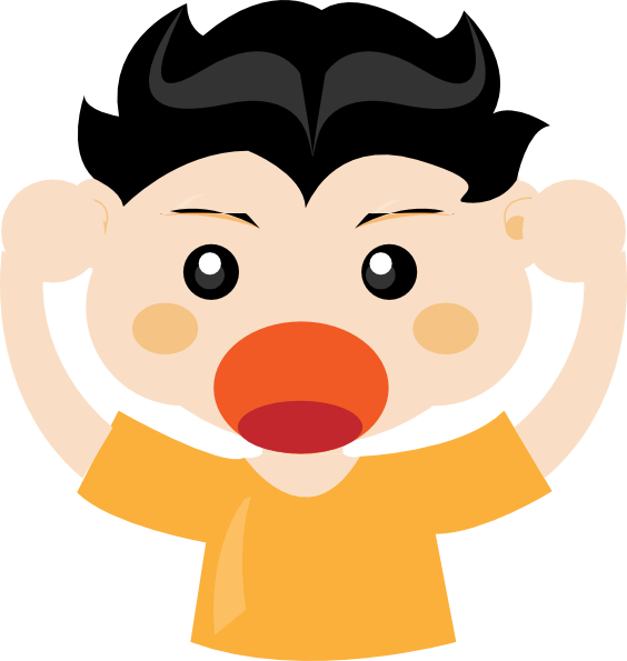 564x595 Boy Shouting Clip Art