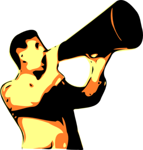 285x299 Yell Out Clip Art