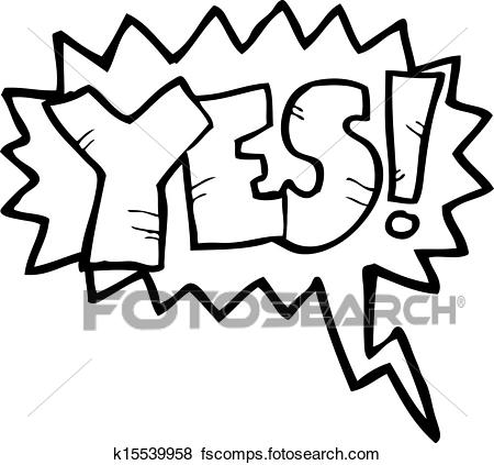 450x423 Clip Art Of Cartoon Yes Shout K15539958