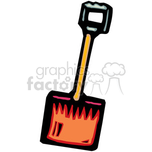 300x300 Royalty Free Cartoon Shovel 384991 Vector Clip Art Image