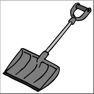 304x304 Clip Art Snow Shovel Grayscale I Abcteach