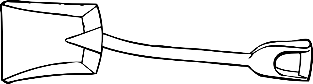 999x270 Clip Art Coal Shovel Black White Line Art Svg