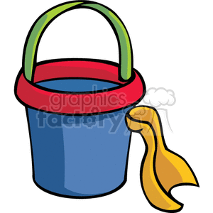 300x300 Royalty Free Toy Bucket And Shovel 159148 Vector Clip Art Image