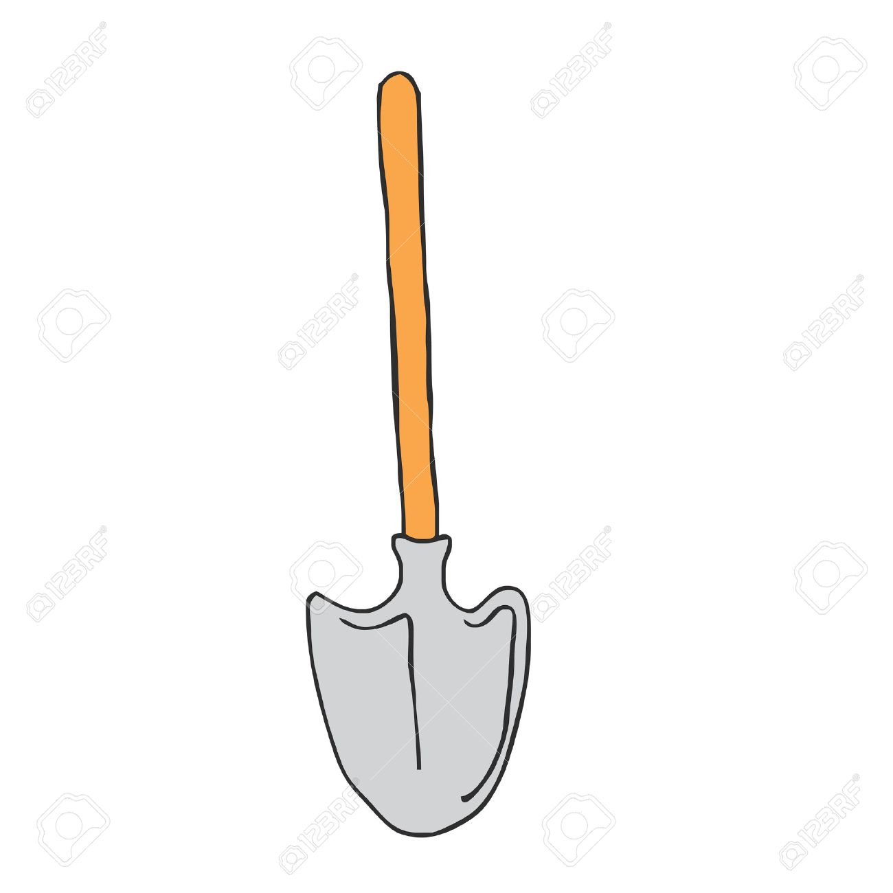 1300x1300 Cartoon Shovel Garden Spade Bucket Art Drawing Black Old Vector