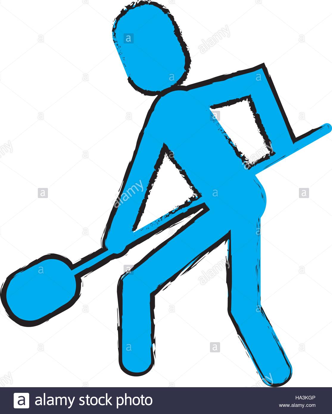 1115x1390 Drawing Man Shovel Digging Work Construction Stock Vector Art