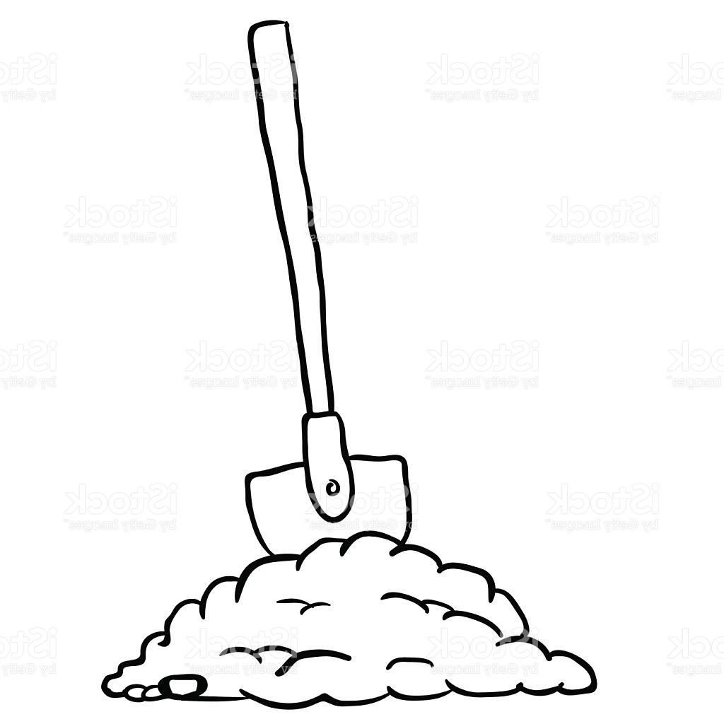 1024x1024 Best Hd Black And White Shovel In Dirt Vector Cdr