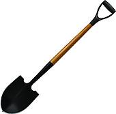 170x167 Clip Art Of A Shovel With A Wooden Handle K18115867