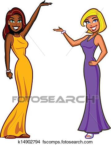 360x470 Clipart Of Game Show Hostesses K14902794