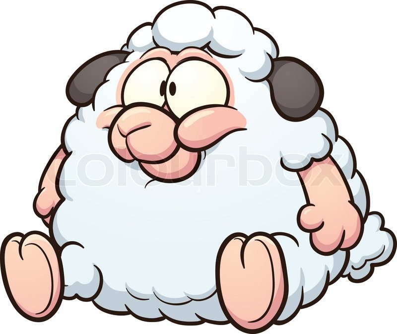 800x673 Fat Sheep Clip Art. Vector Cartoon Illustration With Simple