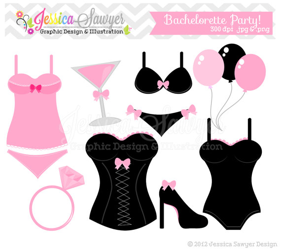 570x511 Lingerie Shower Clipart