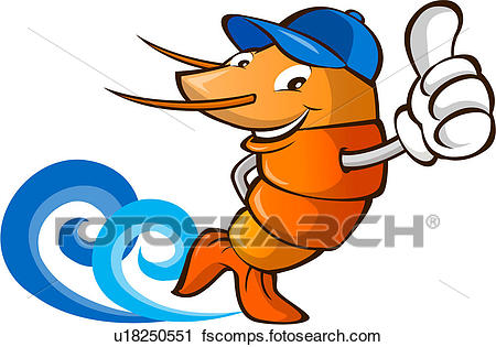 450x315 Clipart Of Cook, Shrimp, Restaurant, Character, Seafood, Sea Food