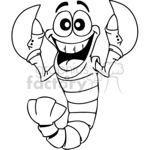 300x300 Royalty Free Excited Shrimp 377286 Vector Clip Art Image