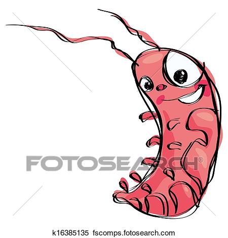 450x470 Stock Illustration Of Cartoon Funny Naif Baby Smiling Pink Shrimp