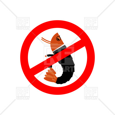 400x400 Stop Office Plankton Sign, Prohibited Shrimp In Suit Royalty Free