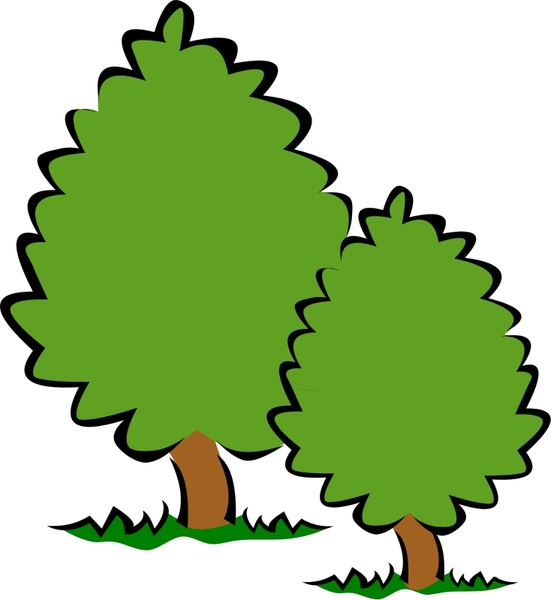 551x600 Shrub Clipart Vector