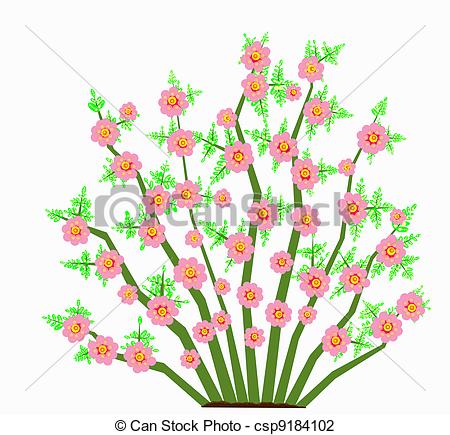 450x435 Spring Flowers Shrub Clipart