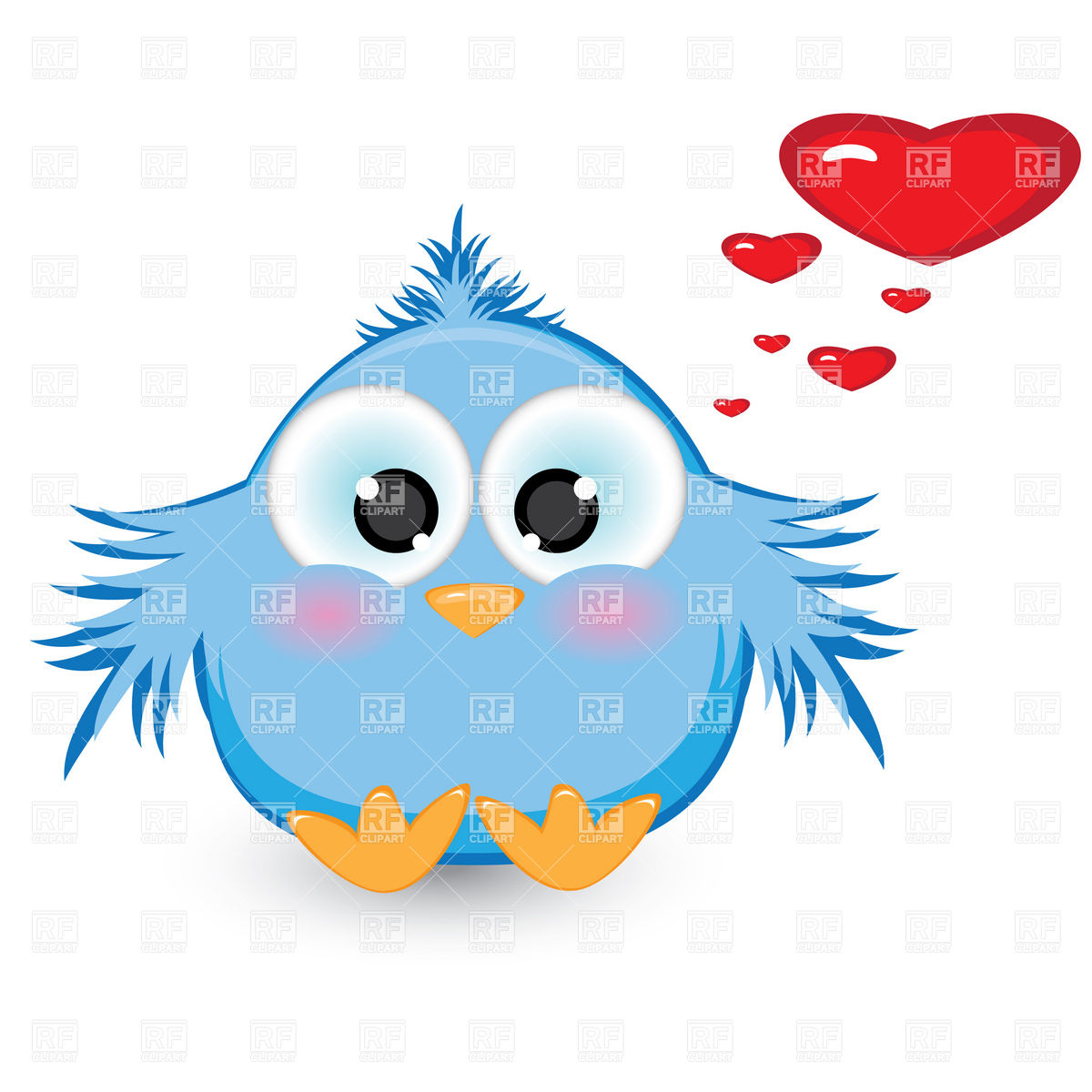 1200x1200 Shy Baby Bird In Love Royalty Free Vector Clip Art Image