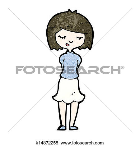 450x470 Shy Woman Clipart