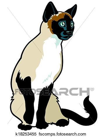 350x470 Clipart Of Siamese Cat K18253455