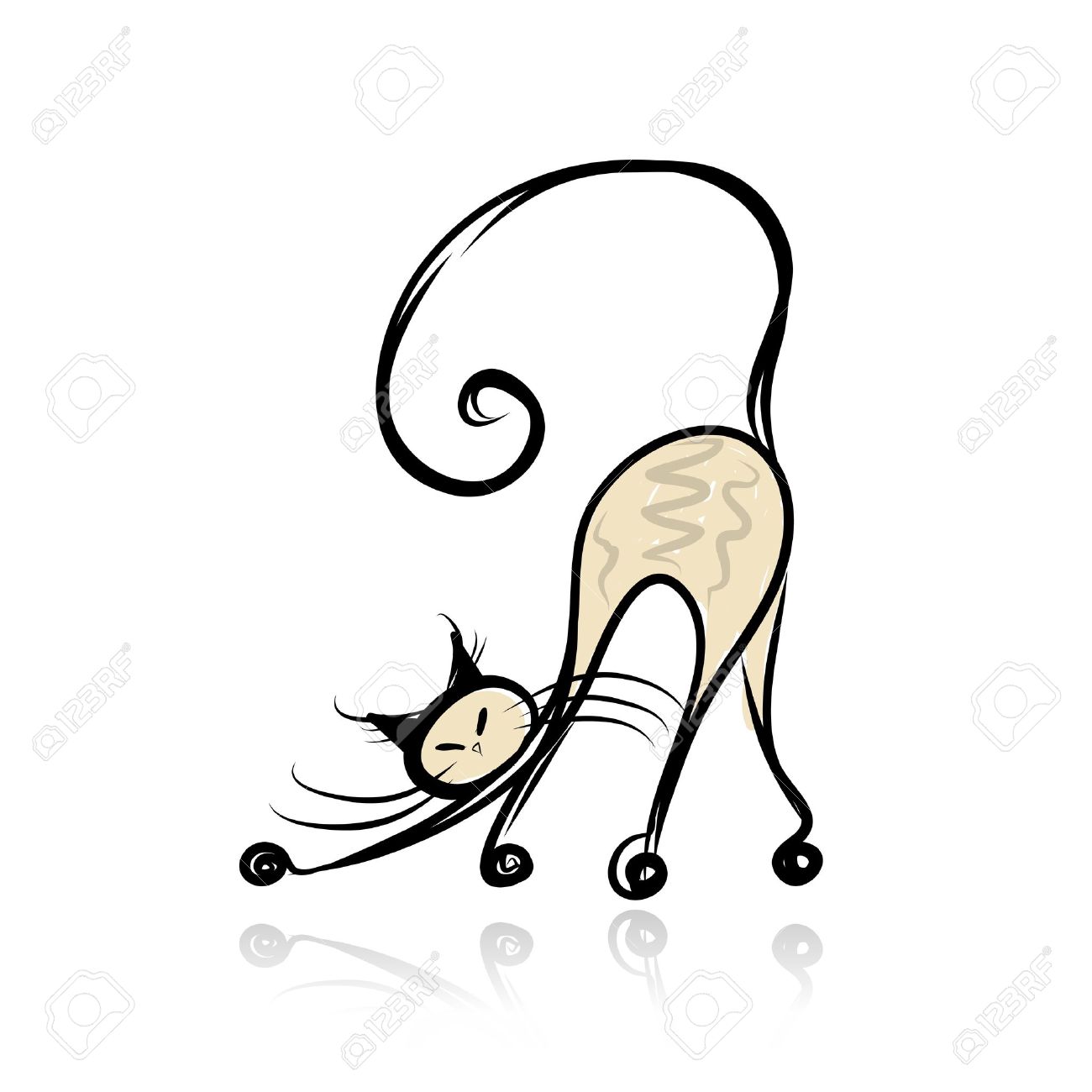 1300x1300 Graceful Siamese Cat For Your Design Royalty Free Cliparts