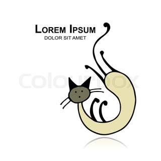 320x320 Illustration Of Cute Cat, Pointed Siamese Stock Vector Colourbox