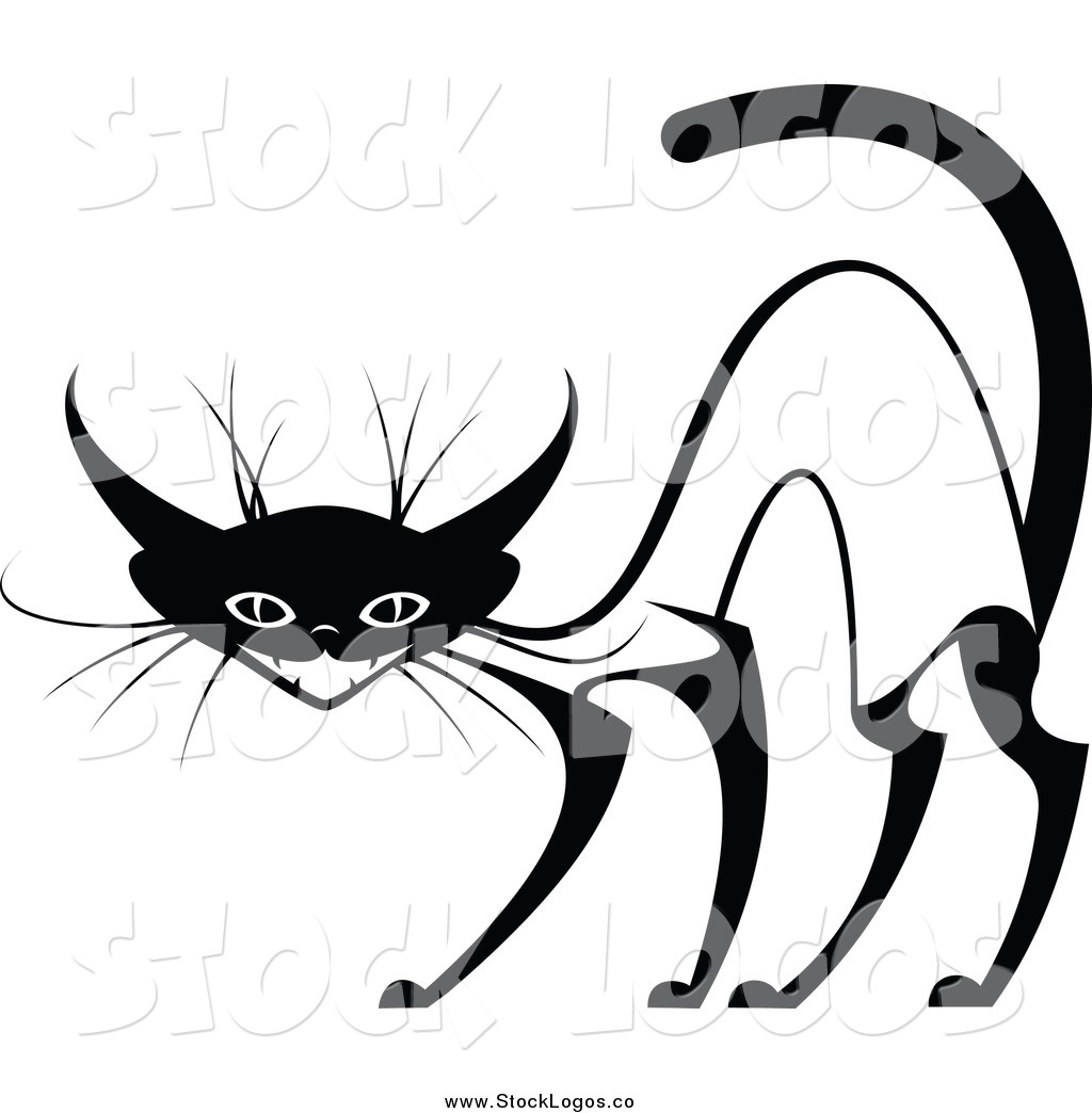 1024x1044 Vector Image Of A Siamese Cat Black And White, Grinning By Vector