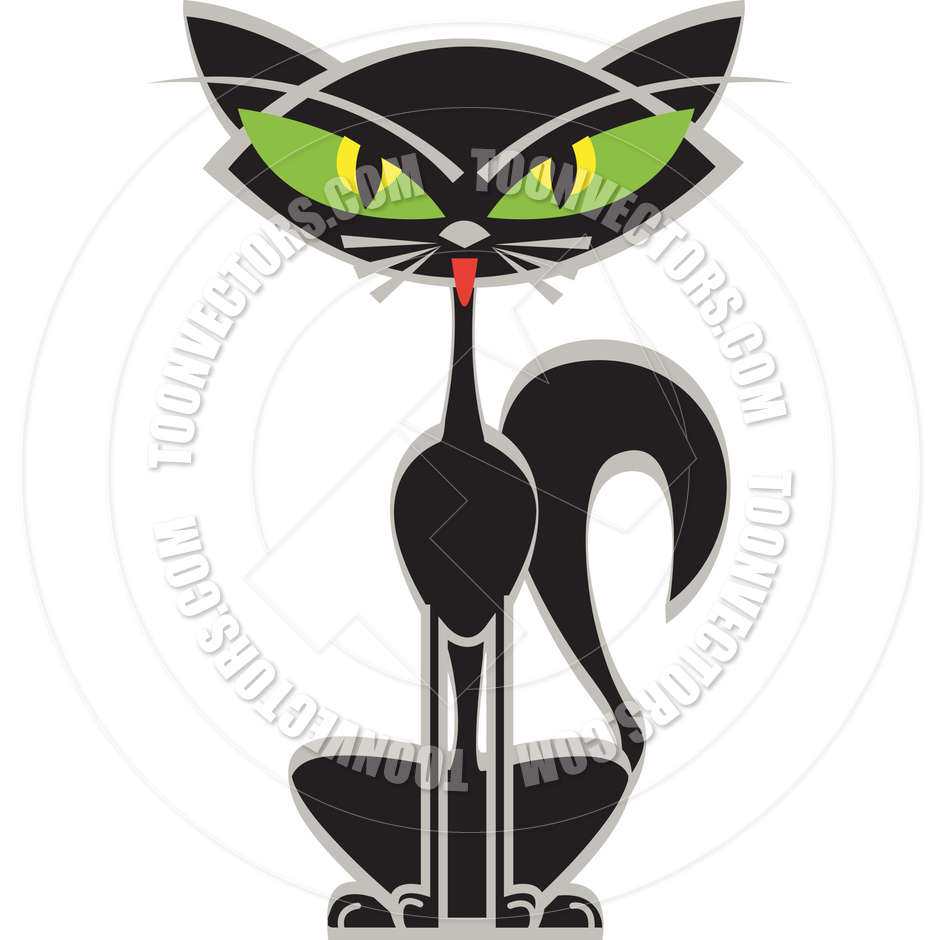940x940 Cartoon Cat Siamese Vector Illustration By Clip Art Guy Toon