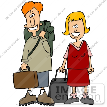 450x450 Clip Art Graphic Of A Happy Young Caucasian Couple, Could Be
