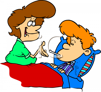 350x320 Sick Clipart Cartoon