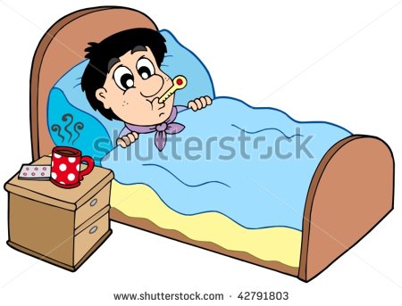 450x343 Sick Person In Bed Clipart