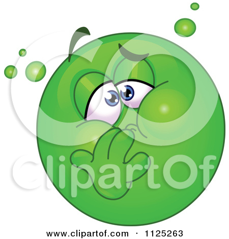 450x470 Green Sick Smiley Face Clipart