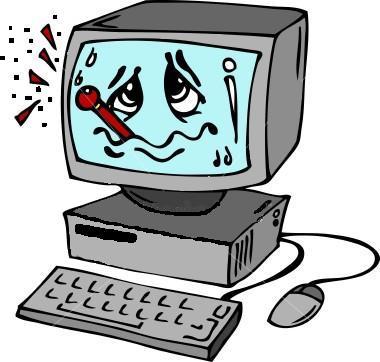 380x362 Sick Computer Clipart