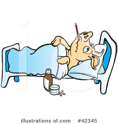 400x420 Sick Pig Clipart