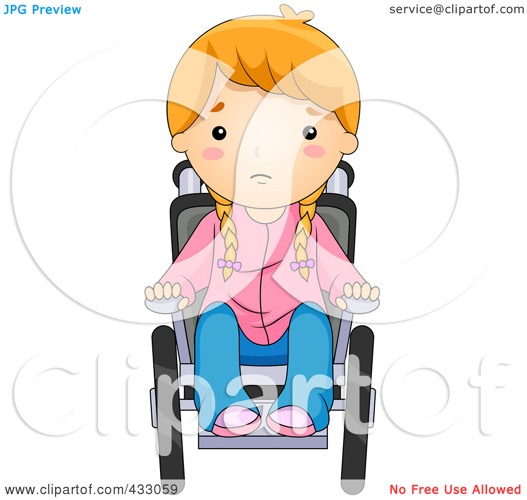 1080x1024 Girl Reading In Wheelchair Clipart