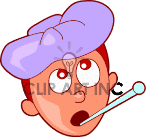 300x283 Sick Thermometer Cartoon Clipart Panda