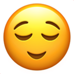 256x256 Relieved Face Emoji U 1f60c