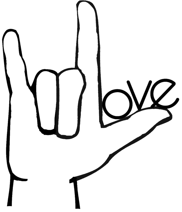 736x861 Love Sign Language Clip Art