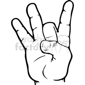 300x300 Royalty Free Asl Sign Language 8 Clipart Illustration 391656