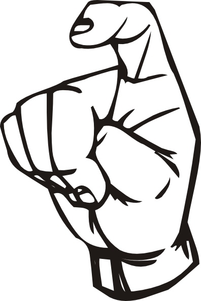 396x594 Sign Language X Clip Art Free Vector In Open Office Drawing Svg