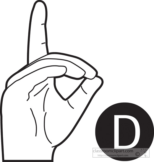 521x550 Sign Language Clipart Letter