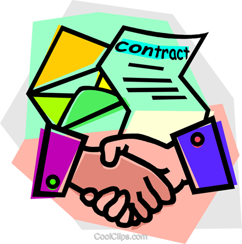 476x480 Handshake After Signing A Contract Royalty Free Vector Clip Art