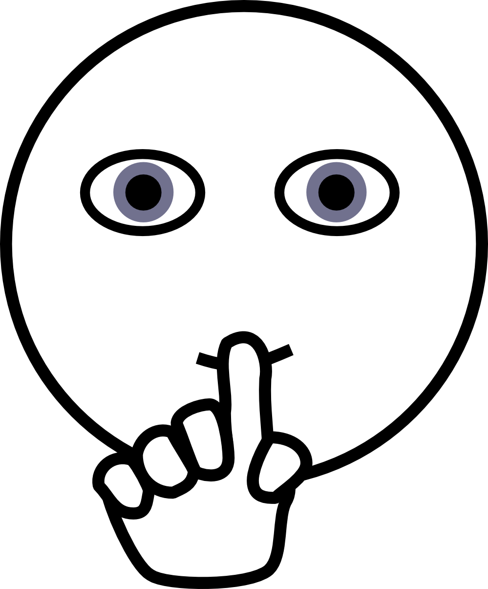 999x1205 Clip Art Quiet Nicubunu Emoticons Silence Face