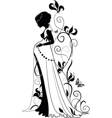 380x400 Diva Silhouette Clip Art
