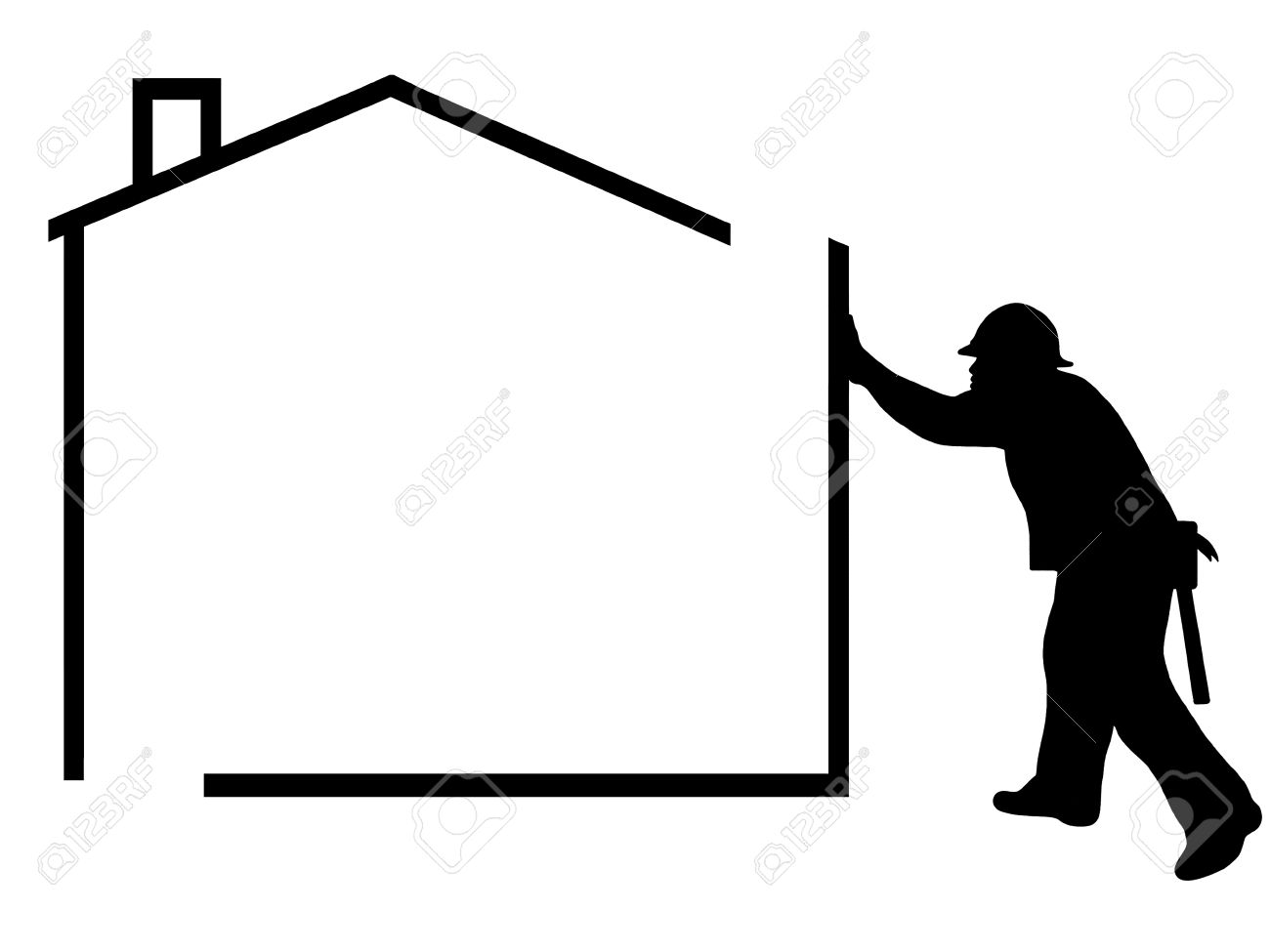 1300x975 White House Clipart Home Construction