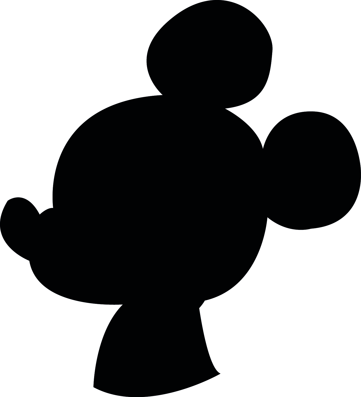 1504x1654 Mickey Mouse Silhouette Clip Art