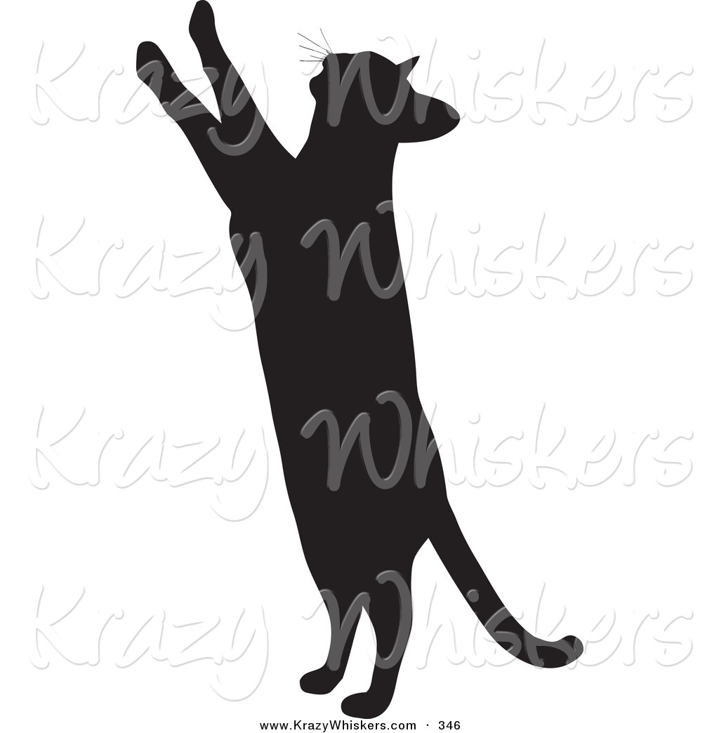 1024x1044 Critter Clipart Of A Curious Kitty Cat Silhouetted In Black
