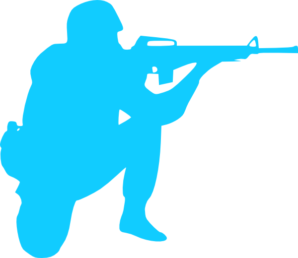 600x520 Blue Soldier Clip Art