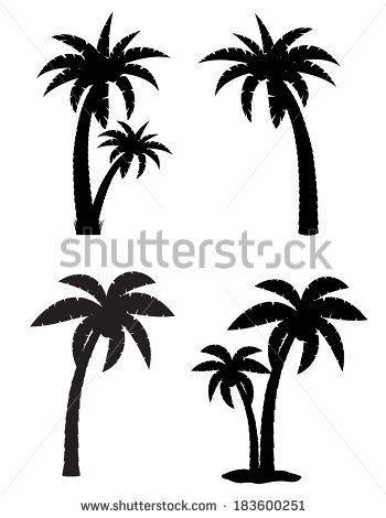 350x470 Palm Tree Clipart Icon